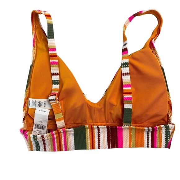 AERIE Bikini Top (just TOP) with Striped Pattern Adjustable straps Size XS -NWT - Picture 2 of 4